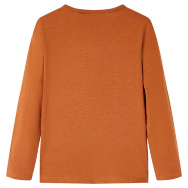 Vidaxl kindershirt met lange mouwen 140 cognackleurig
