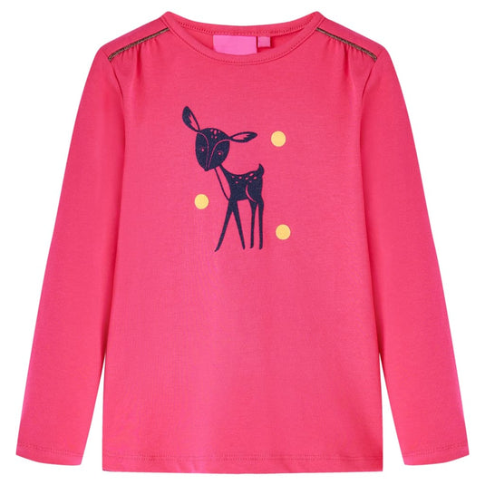 Vidaxl kindershirt met lange mouwen 140 felroze