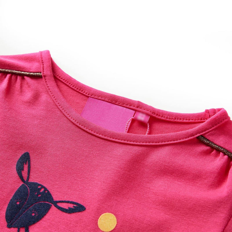 Load image into Gallery viewer, Vidaxl kindershirt met lange mouwen 140 felroze
