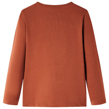 Vidaxl kindershirt met lange mouwen 140 cognackleurig
