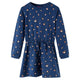 Vidaxl kinderjurk met lange mouwen 128 marineblauw