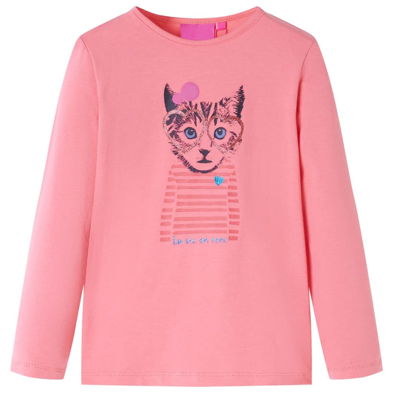 Load image into Gallery viewer, VidaXL Kindershirt met lange mouwen 128 roze
