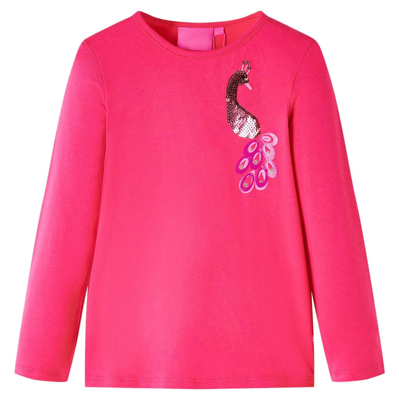 Load image into Gallery viewer, VidaXL Kindershirt met lange mouwen 128 felroze
