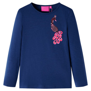 Vidaxl kindershirt met lange mouwen 116 marineblauw