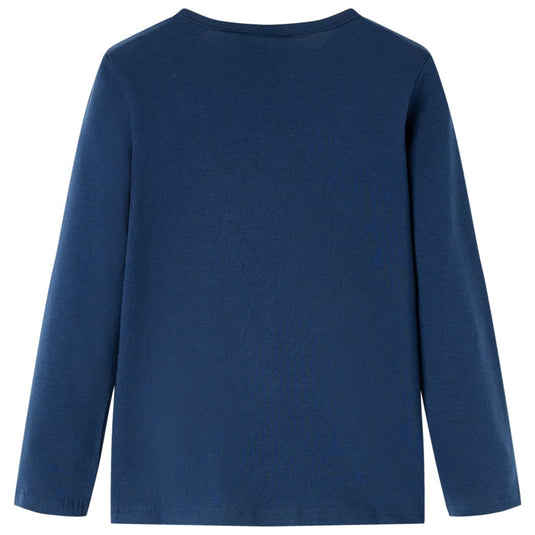 Vidaxl kindershirt met lange mouwen 116 marineblauw