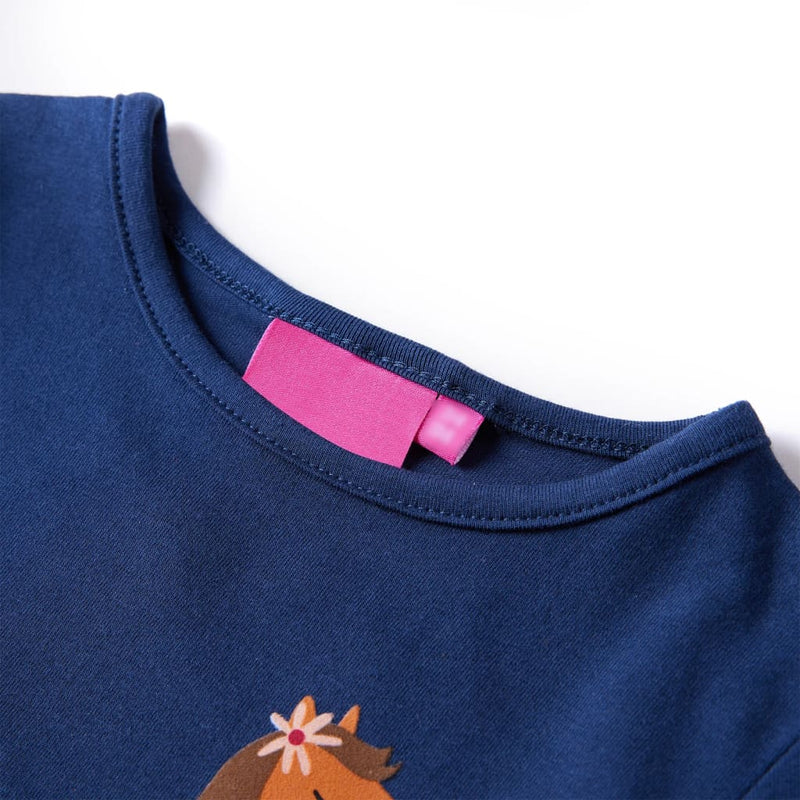 Load image into Gallery viewer, Vidaxl kindershirt met lange mouwen 116 marineblauw

