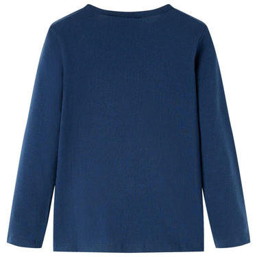 Vidaxl kindershirt met lange mouwen 128 marineblauw