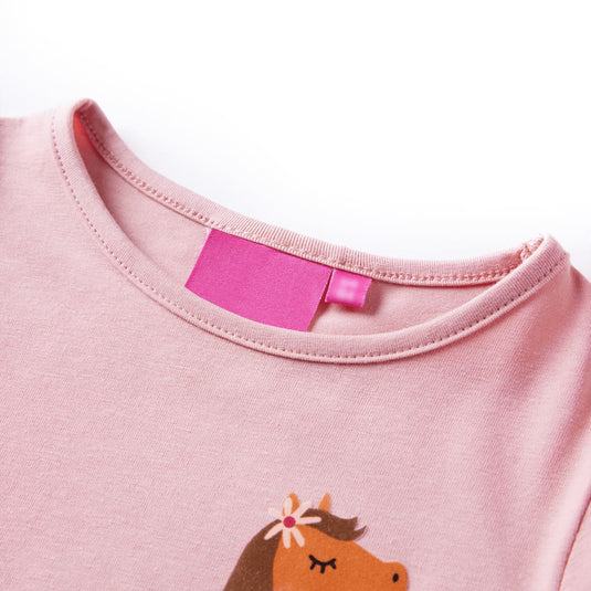 Vidaxl kindershirt met lange mouwen 92 lichtroze