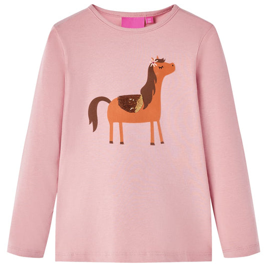 Vidaxl kindershirt met lange mouwen 116 lichtroze
