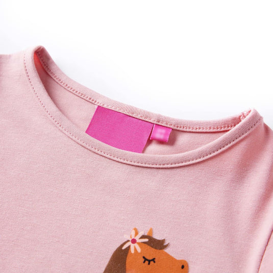 Vidaxl kindershirt met lange mouwen 128 lichtroze