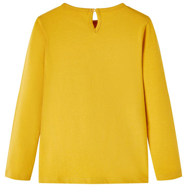 Vidaxl kindershirt met lange mouwen 116 donker okerkleurig