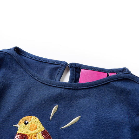 Vidaxl kindershirt met lange mouwen 116 marineblauw