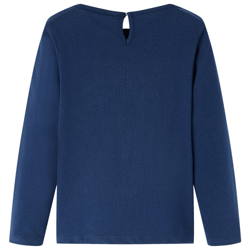 Afbeelding laden in galerijviewer, Vidaxl kindershirt met lange mouwen 140 marineblauw
