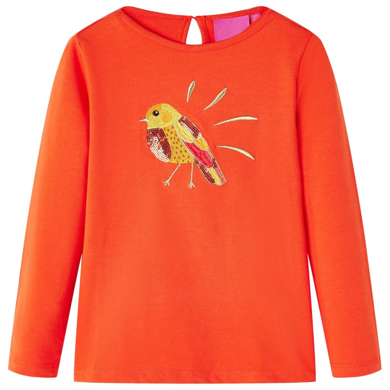 Load image into Gallery viewer, Vidaxl kindershirt met lange mouwen 104 donkeroranje
