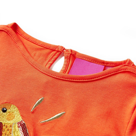 Vidaxl kindershirt met lange mouwen 116 donkeroranje