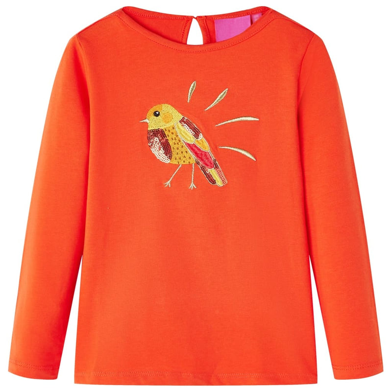 Load image into Gallery viewer, Vidaxl kindershirt met lange mouwen 128 donkeroranje
