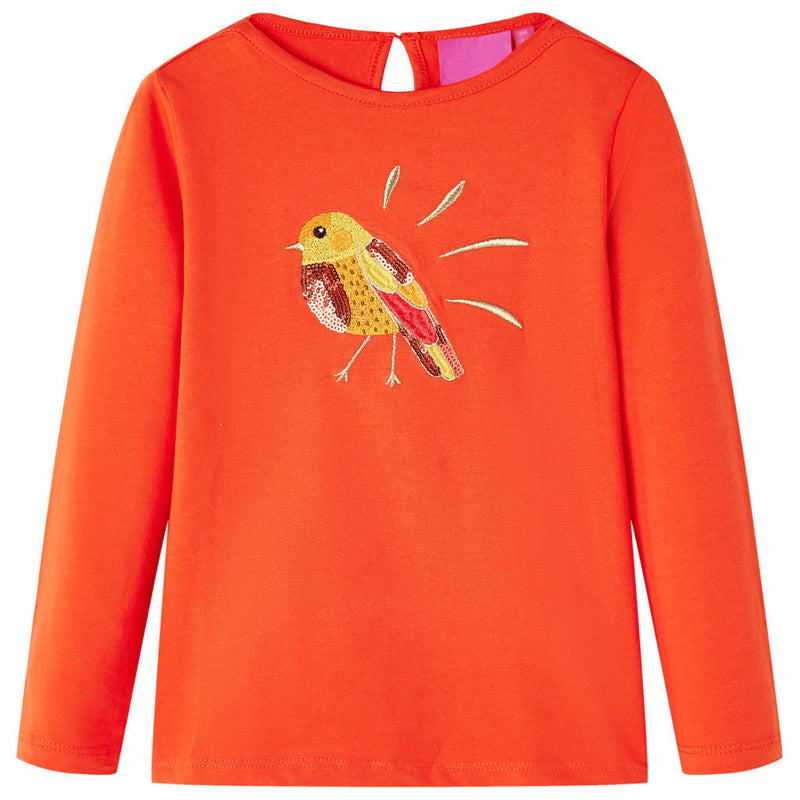 Load image into Gallery viewer, Vidaxl kindershirt met lange mouwen 140 donkeroranje
