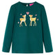 Vidaxl kindershirt met lange mouwen 104 donkergroen