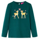Vidaxl kindershirt met lange mouwen 140 donkergroen