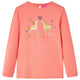 VidaXL Kindershirt met lange mouwen 128 koraalkleurig