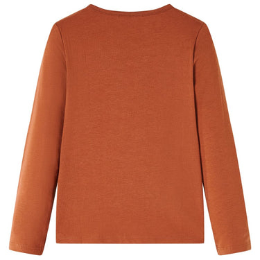 Vidaxl kindershirt met lange mouwen 128 cognackleurig