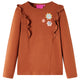 Vidaxl kindershirt met lange mouwen 140 cognackleurig