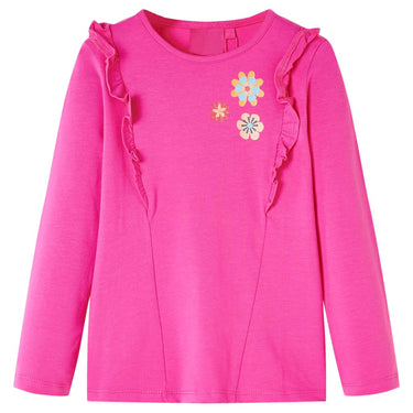 Vidaxl kindershirt met lange mouwen 104 donkerroze