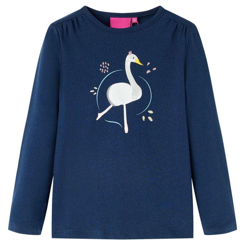 Load image into Gallery viewer, Vidaxl kindershirt met lange mouwen 116 marineblauw
