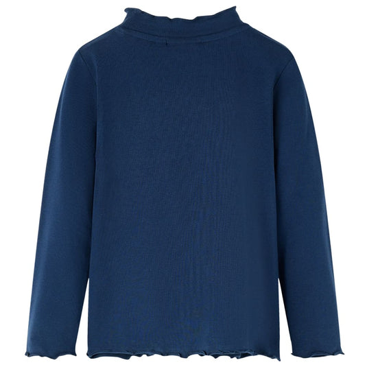 VidaXL Kindershirt lange mouwen 92 marineblauw