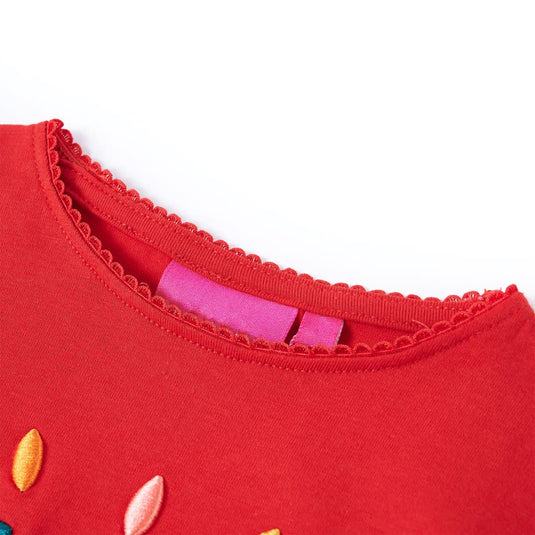 Vidaxl kindershirt met lange mouwen 92 rood