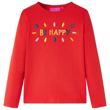 Vidaxl kindershirt met lange mouwen 116 rood