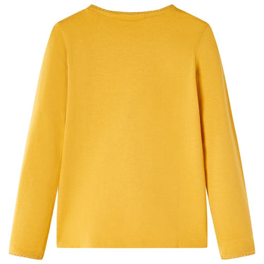 Vidaxl kindershirt met lange mouwen 104 donkerokerkleurig