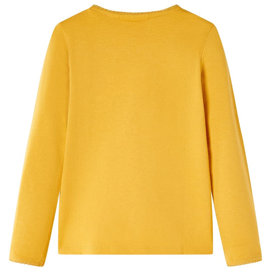 Vidaxl kindershirt met lange mouwen 104 donkerokerkleurig