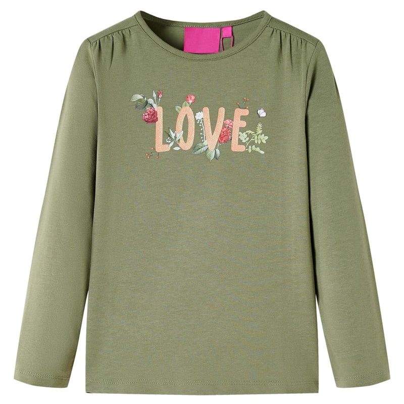Load image into Gallery viewer, VidaXL Kindershirt met lange mouwen 92 kakikleurig
