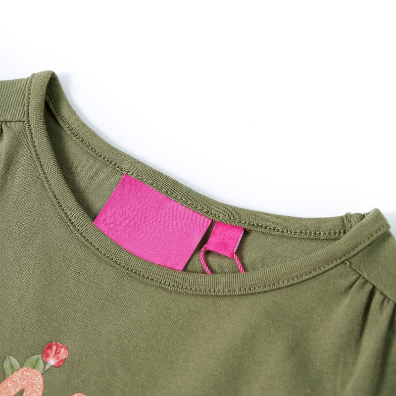 Load image into Gallery viewer, VidaXL Kindershirt met lange mouwen 92 kakikleurig
