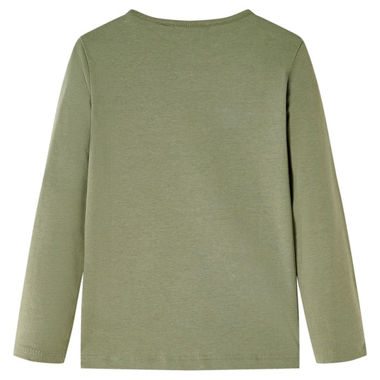 Vidaxl kindershirt met lange mouwen 128 kakikleurig