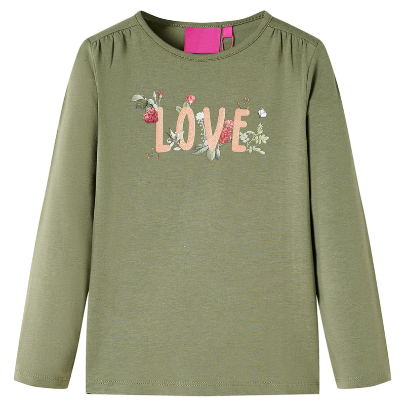 Load image into Gallery viewer, Vidaxl kindershirt met lange mouwen 140 kakikleurig
