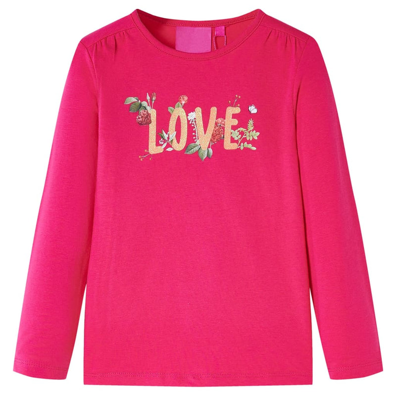 Load image into Gallery viewer, VidaXL Kindershirt met lange mouwen 92 felroze
