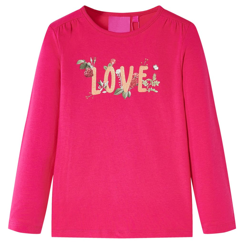 Load image into Gallery viewer, VidaXL Kindershirt met lange mouwen 104 felroze
