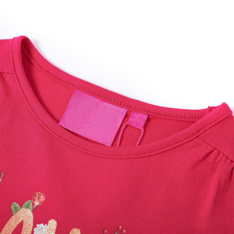 Load image into Gallery viewer, VidaXL Kindershirt met lange mouwen 104 felroze
