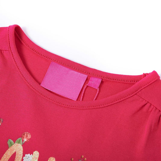 Vidaxl kindershirt met lange mouwen 116 felroze