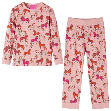 Vidaxl kinderpyjama met lange mouwen 92 lichtroze