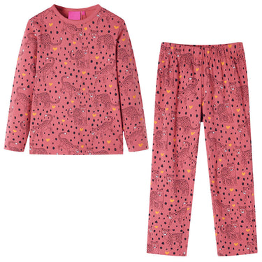 Vidaxl kinderpyjama met lange mouwen 104 oudroze