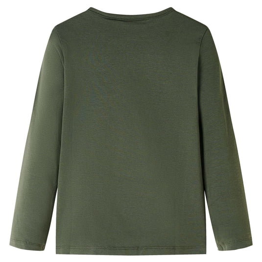 Vidaxl kindershirt met lange mouwen 104 kakikleurig
