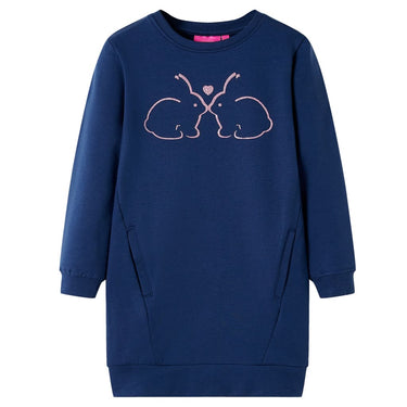 Vidaxl kinderjurk 104 marineblauw