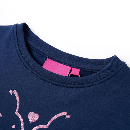 VidaXL Kinderjurk 140 marineblauw
