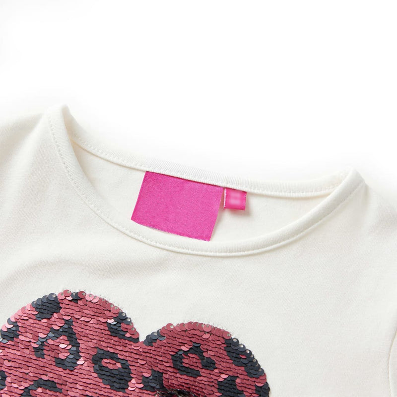 Load image into Gallery viewer, VidaXL Kindershirt met lange mouwen 128 ecru
