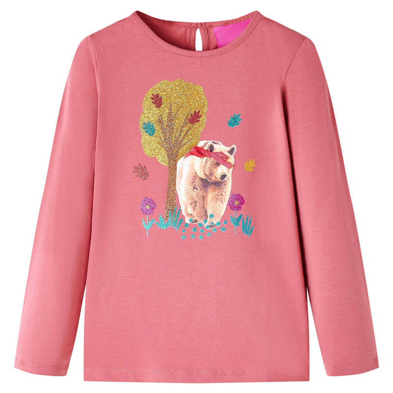 Load image into Gallery viewer, VidaXL Kindershirt met lange mouwen 92 oudroze
