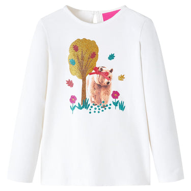 Vidaxl kindershirt met lange mouwen 116 ecru