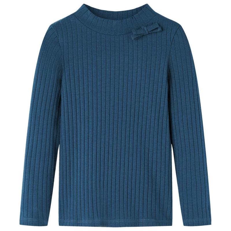 Load image into Gallery viewer, Vidaxl kindershirt met lange mouwen geribd 92 marineblauw

